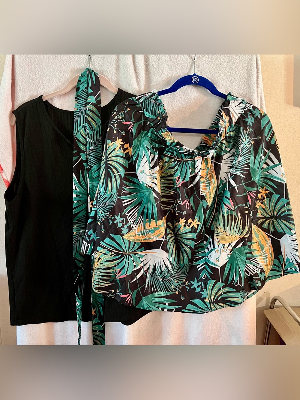 Tropical Print Top and Skirt Set